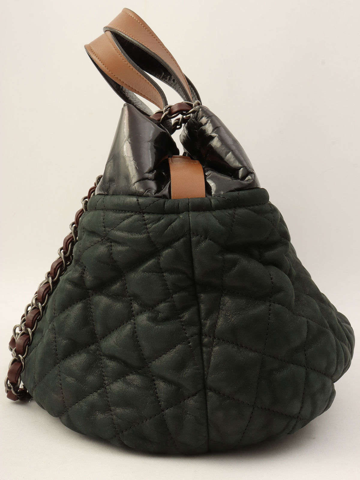 2011年頃製 インザミックスCCマーク2wayバッグ チャコールグレー/ダークブラウン