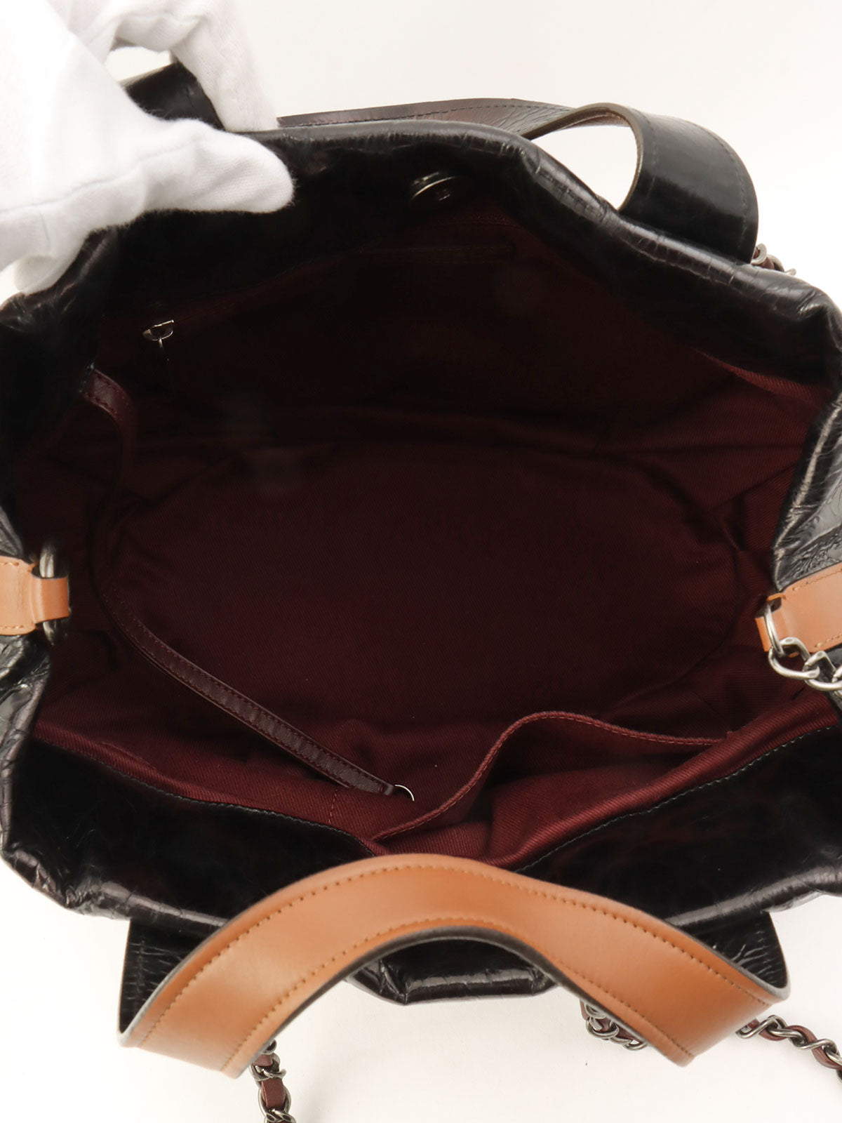 2011年頃製 インザミックスCCマーク2wayバッグ チャコールグレー/ダークブラウン