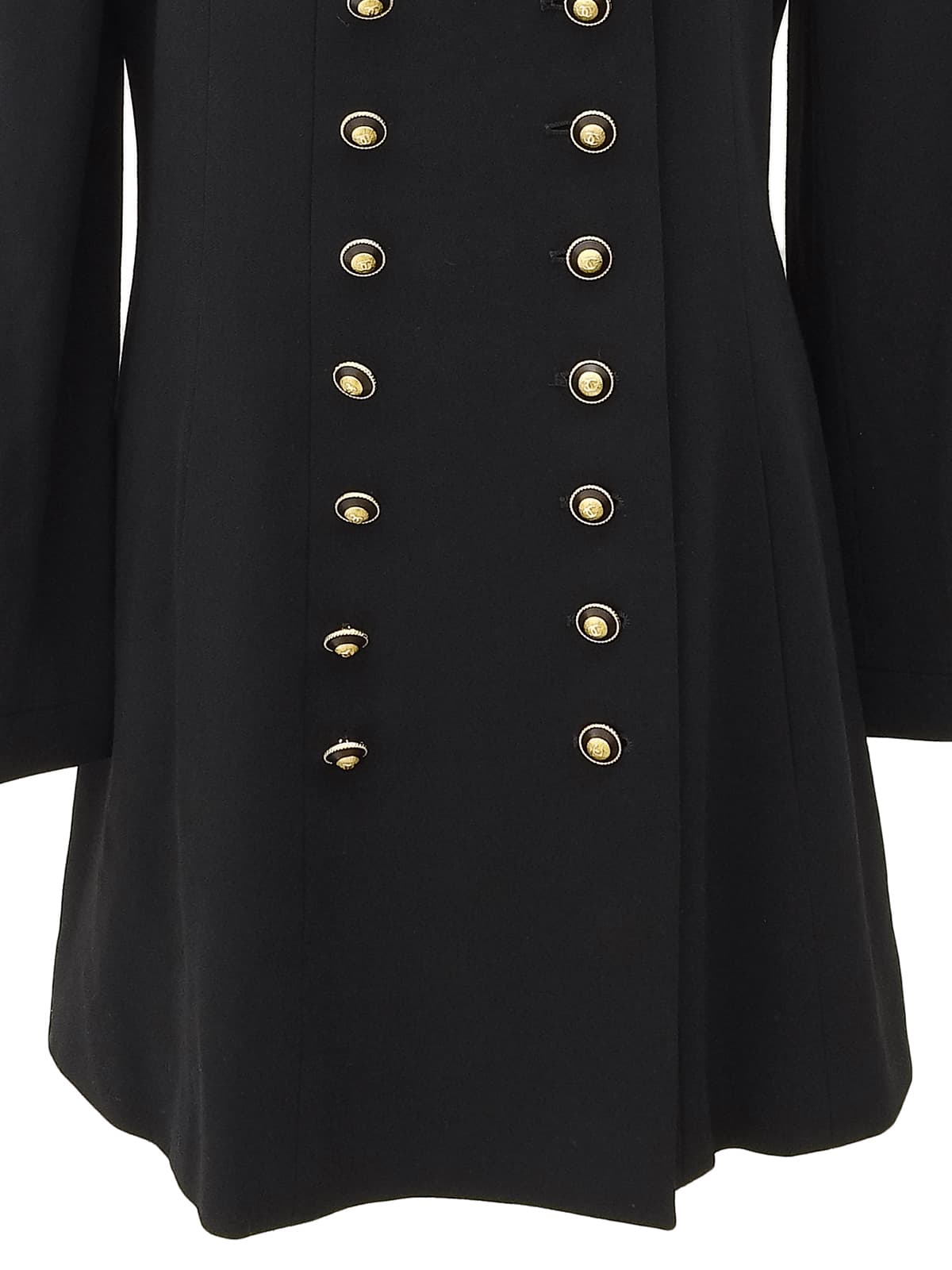 1993 Vintage Wool CC Mark Button Double-Breasted Jacket #40 Black