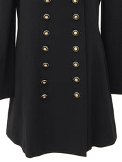1993 Vintage Wool CC Mark Button Double-Breasted Jacket #40 Black