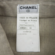 1997 Wool CC Mark Button Shirt #38 Greige