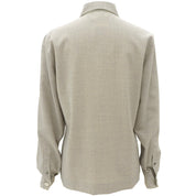 1997 Wool CC Mark Button Shirt #38 Greige