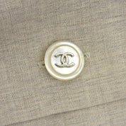 1997 Wool CC Mark Button Shirt #38 Greige