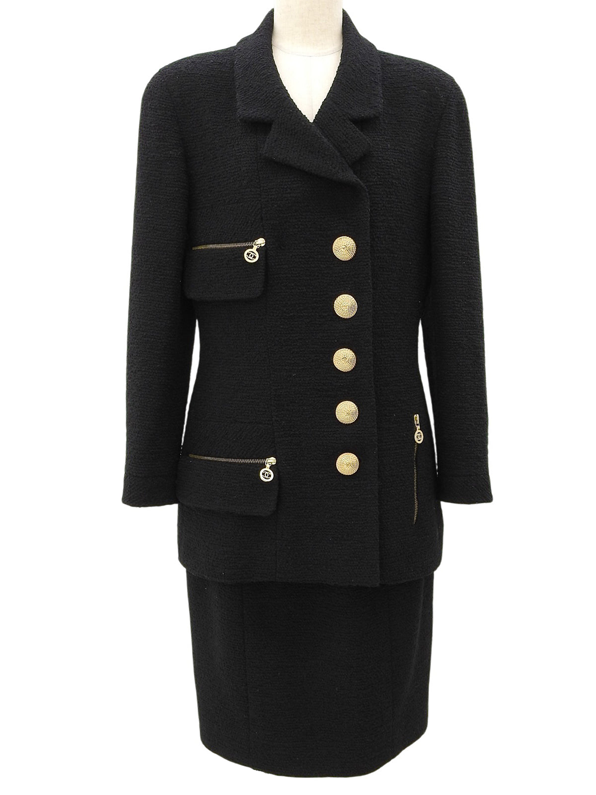 スパイラルCCマークボタンセットアップ ブラック