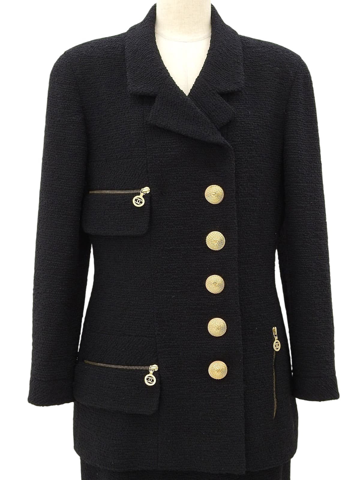 スパイラルCCマークボタンセットアップ ブラック