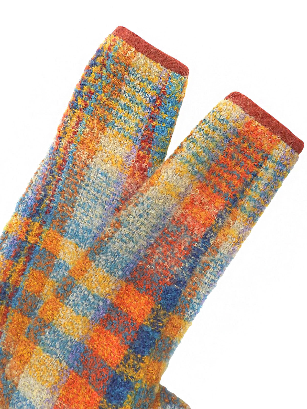 Tweed CC Mark Button 3-Piece Set #42 Orange/Multi-Color
