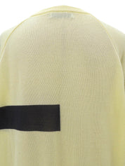 Cotton Logo Sweater #M Cream Yellow