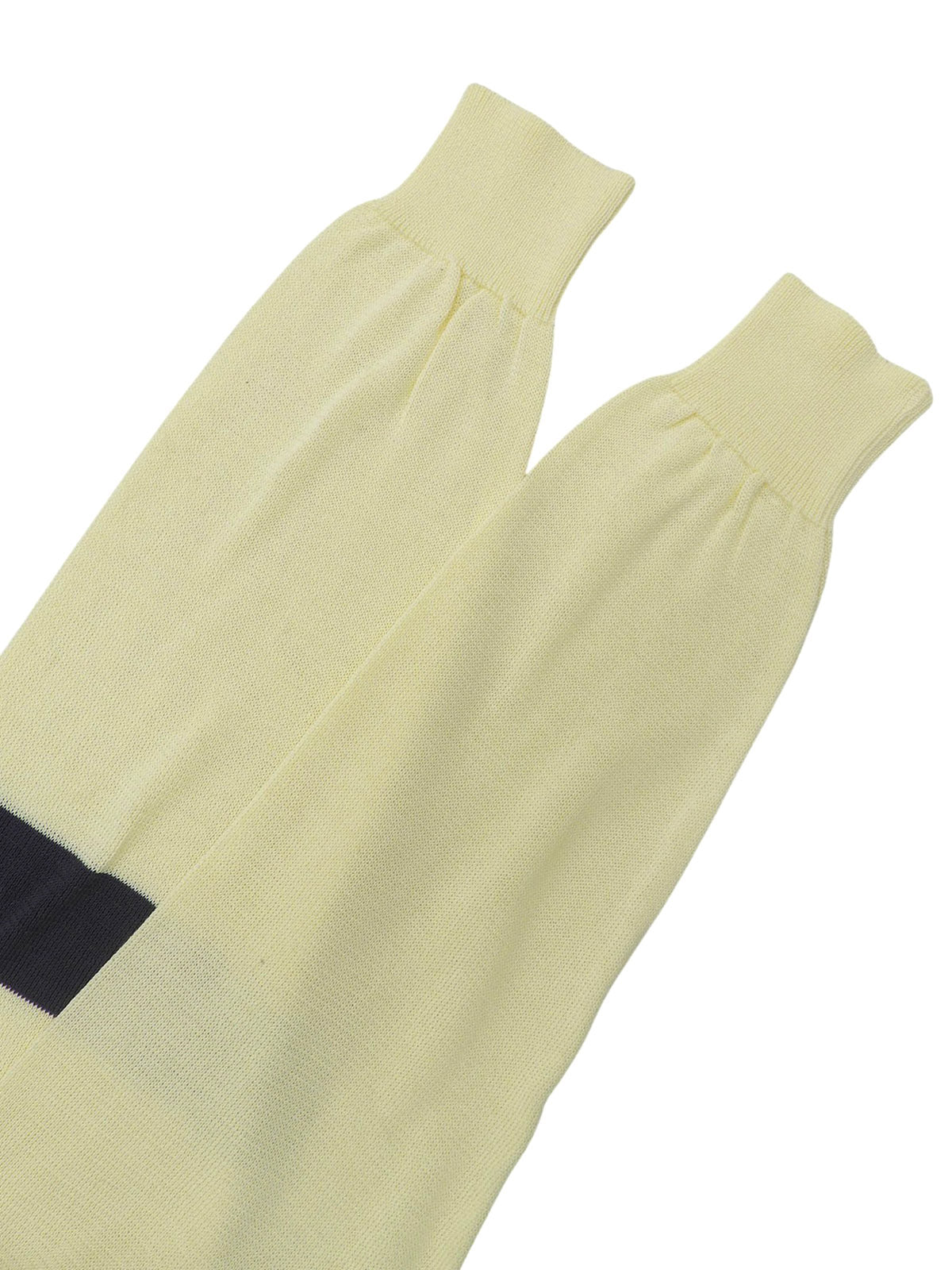 Cotton Logo Sweater #M Cream Yellow
