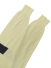 Cotton Logo Sweater #M Cream Yellow