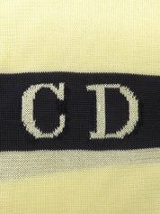 Cotton Logo Sweater #M Cream Yellow