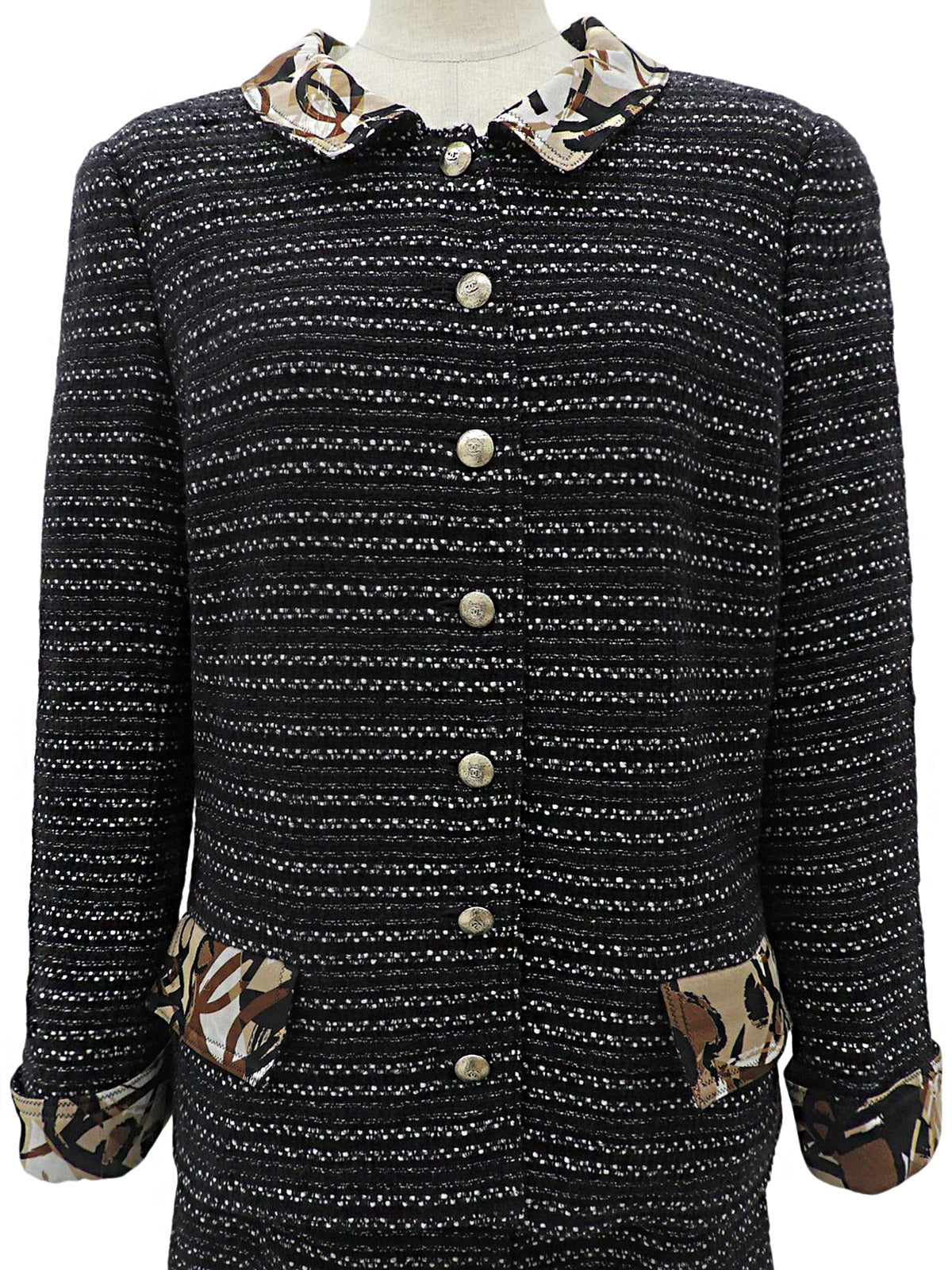 2005 Tweed CC Mark Button Jacket Set-Up #40 Black/Multi-Color