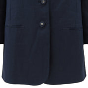 1996 Linen CC Mark Logo Button Jacket #36 Navy