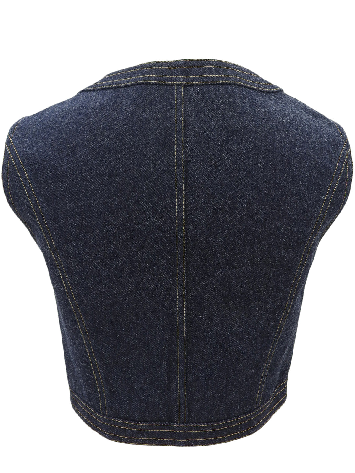 Denim CC Mark Button Vest #36 Indigo