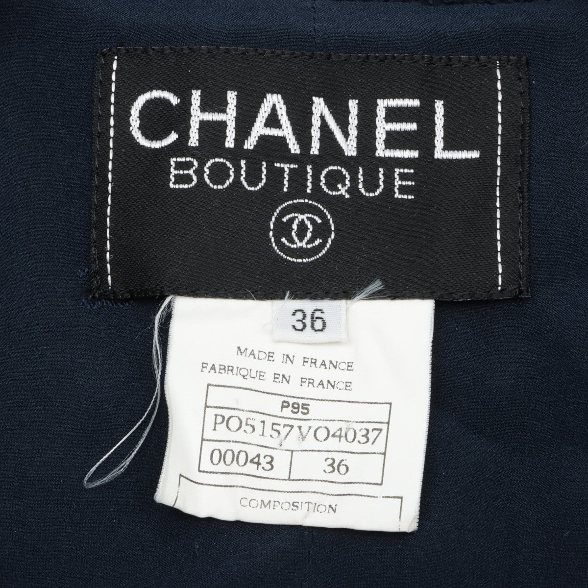 1995 Cropped CC Mark Button Jacket #36 Navy