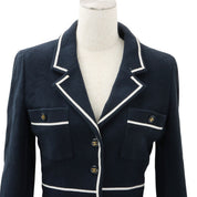 1995 Cropped CC Mark Button Jacket #36 Navy