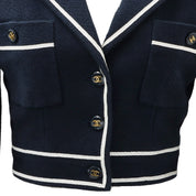 1995 Cropped CC Mark Button Jacket #36 Navy