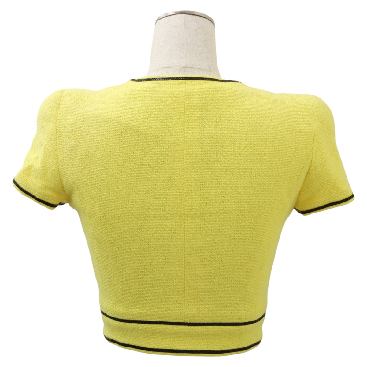 1995 Cropped CC Mark Button Short Sleeve Jacket #34 Yellow