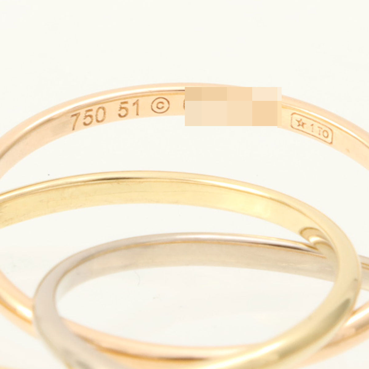 18K Trinity 戒指 #51 黄金/粉金/白金