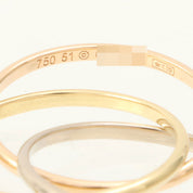 18K Trinity 戒指 #51 黄金/粉金/白金