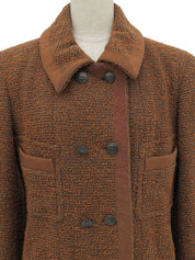 1997 Tweed Logo Button Double-Breasted Jacket #36 Orange