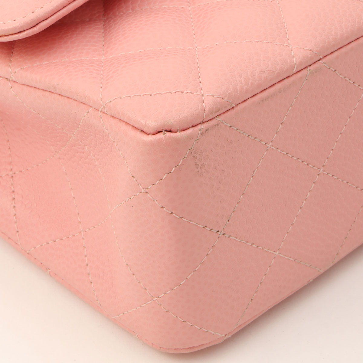 2003 Caviar Skin Classic Flap Chain Bag, 25cm, Pink