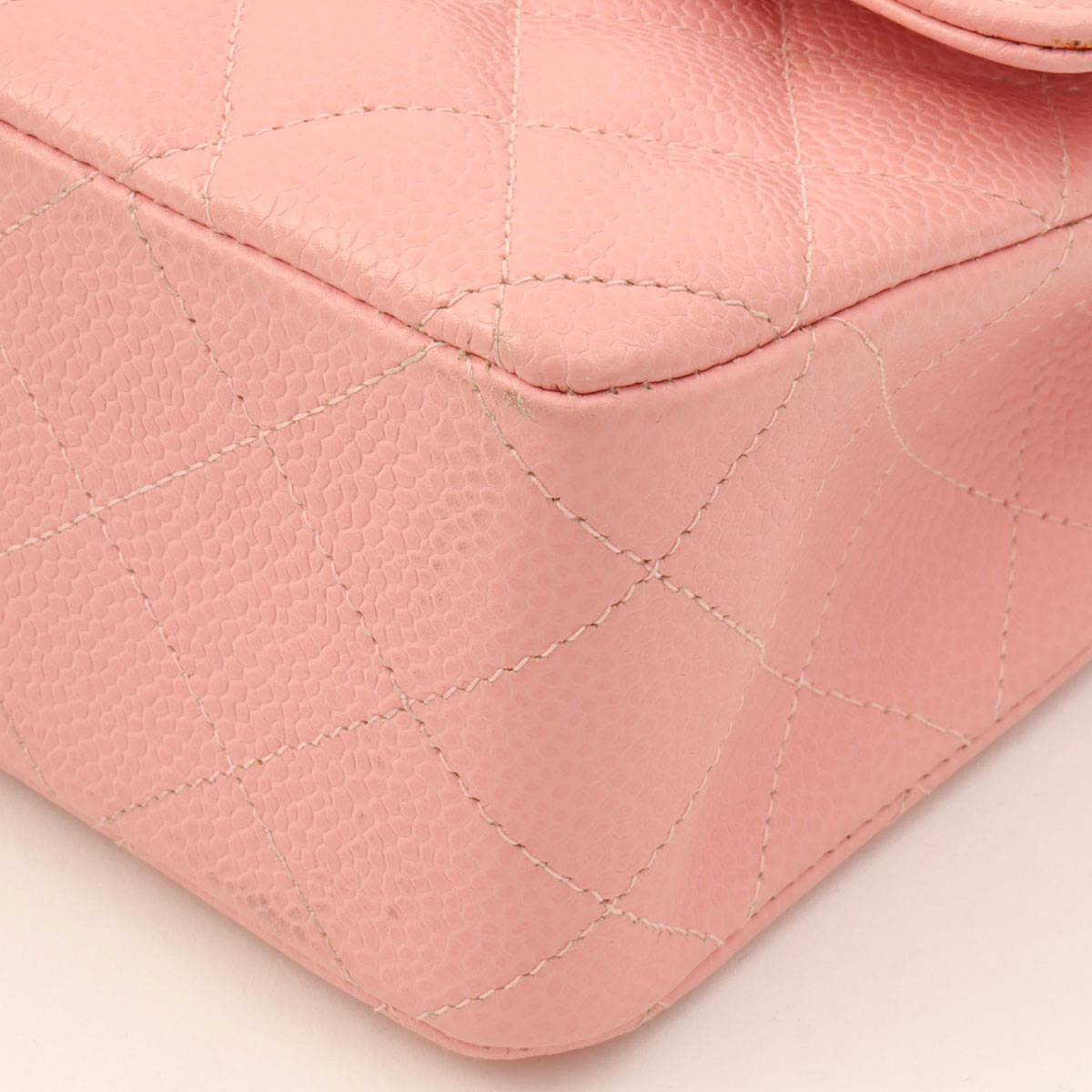 2003 Caviar Skin Classic Flap Chain Bag, 25cm, Pink