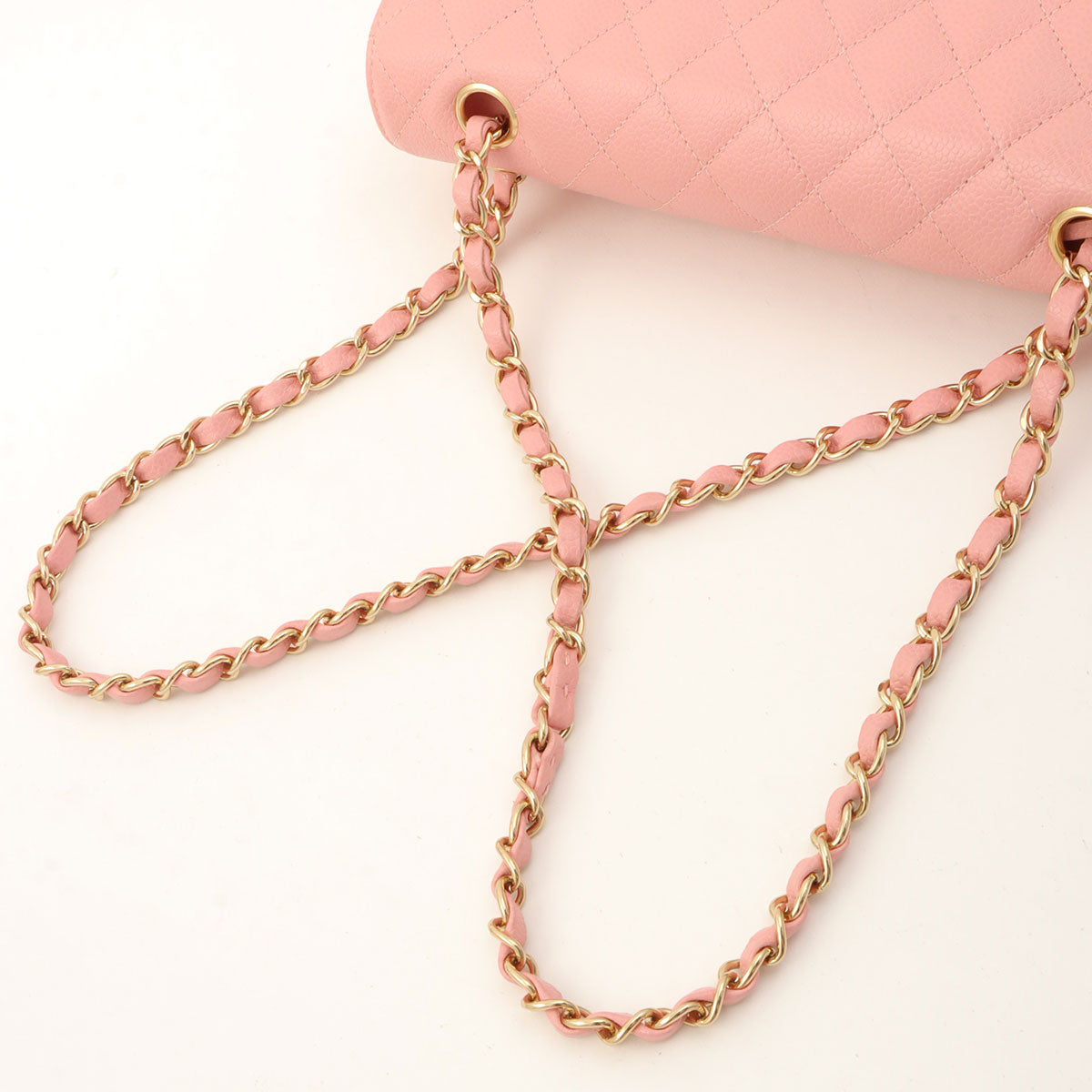2003 Caviar Skin Classic Flap Chain Bag, 25cm, Pink