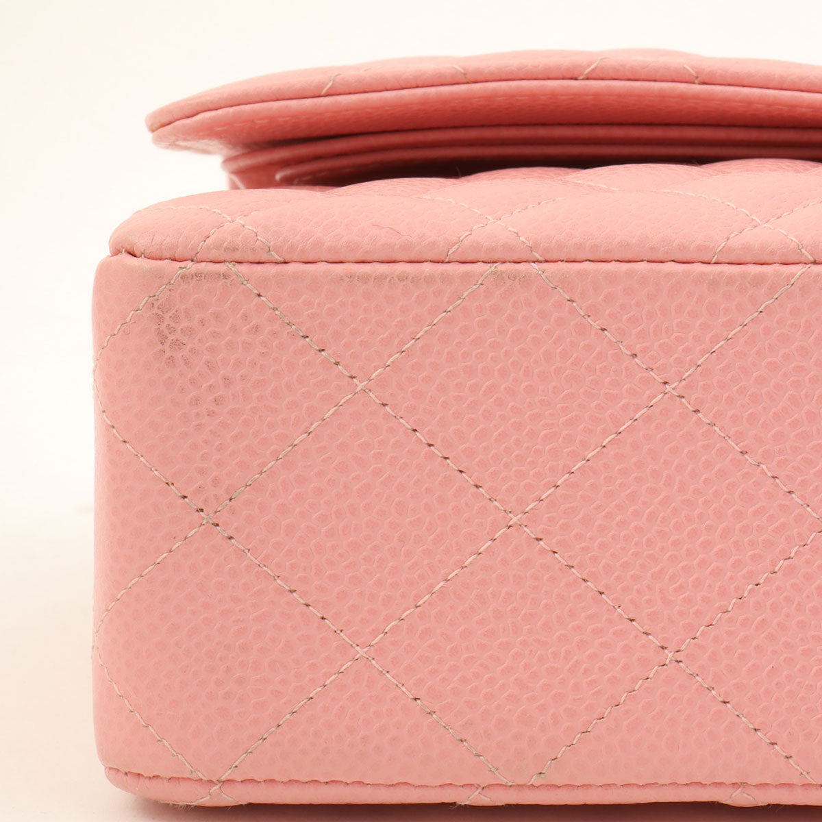 2003 Caviar Skin Classic Flap Chain Bag, 25cm, Pink