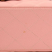2003 Caviar Skin Classic Flap Chain Bag, 25cm, Pink