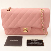 2003 Caviar Skin Classic Flap Chain Bag, 25cm, Pink