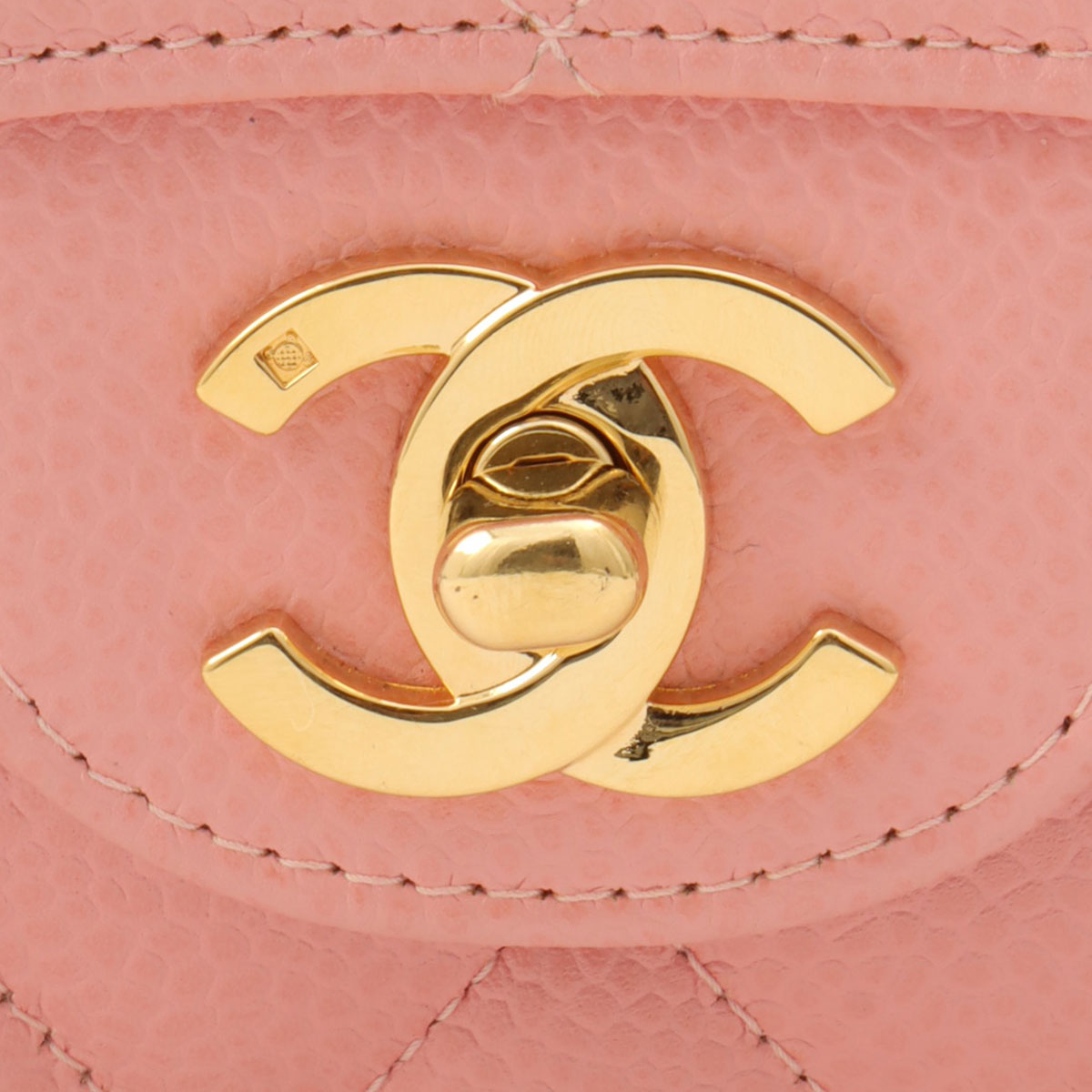 2003 Caviar Skin Classic Flap Chain Bag, 25cm, Pink