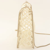 2013-era Pearl CC Turnlock Chain Shoulder Bag White