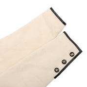 1995 Cropped Collarless CC Mark Button Jacket #42 Ivory