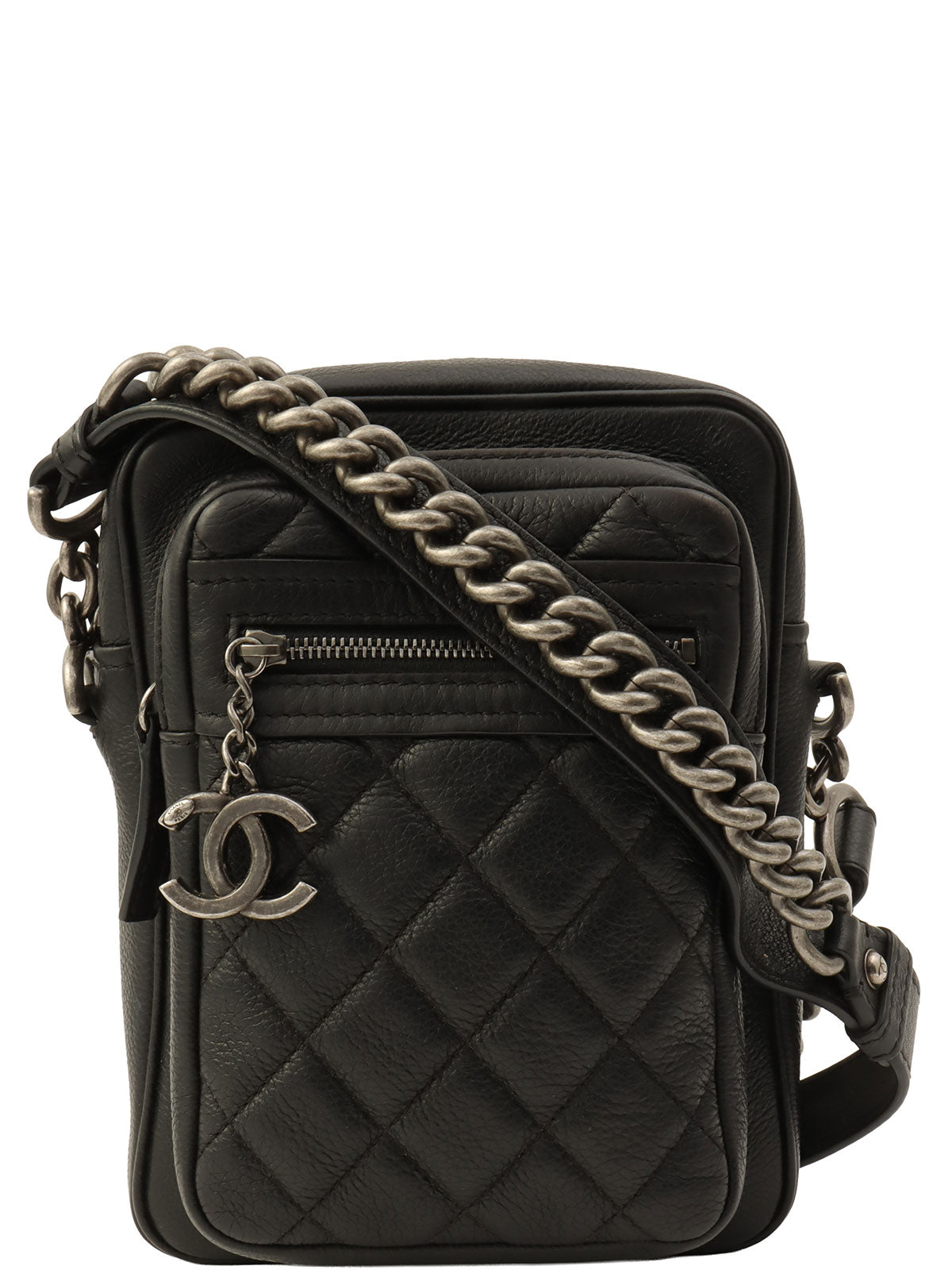 Around 2016 Made CC Mark Charm Shoulder Bag Black