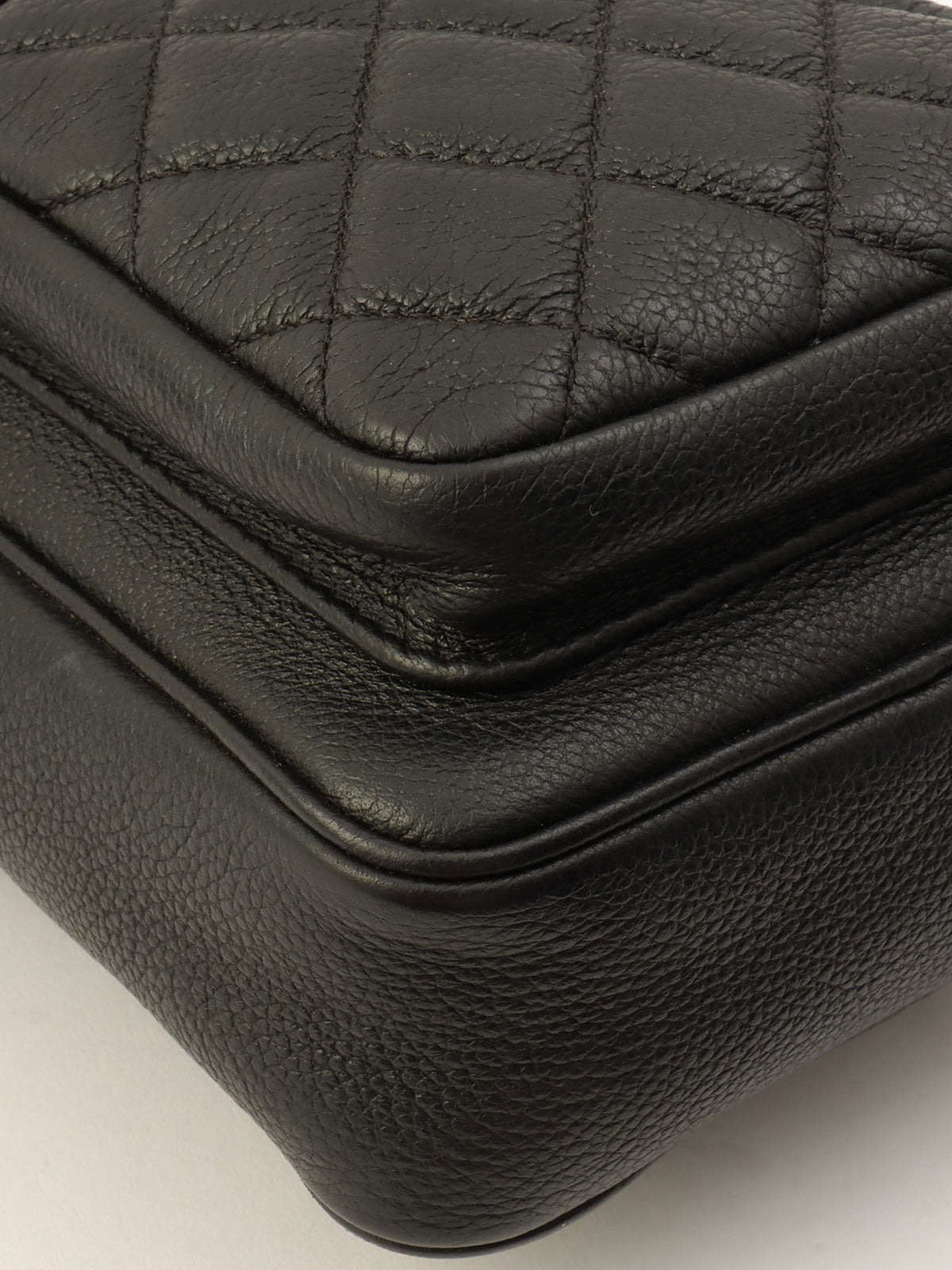 Around 2016 Made CC Mark Charm Shoulder Bag Black