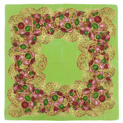 Gripoix Jewelry Pattern Scarf Green/Multi
