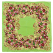 Gripoix Jewelry Pattern Scarf Green/Multi