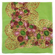 Gripoix Jewelry Pattern Scarf Green/Multi