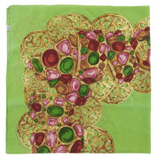Gripoix Jewelry Pattern Scarf Green/Multi
