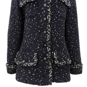 1995 Tweed CC Mark Button Jacket #42 Navy