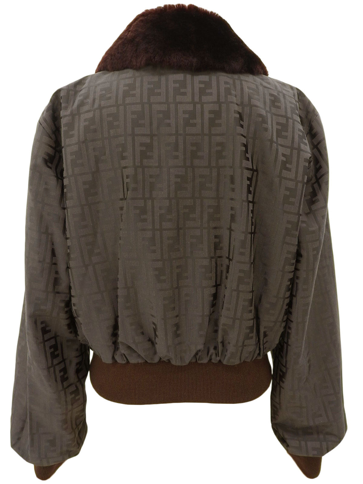 FF Zuca Pattern Boa Blouson #42 Brown