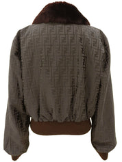 FF Zuca Pattern Boa Blouson #42 Brown