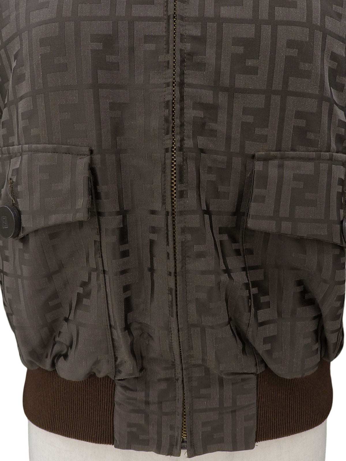 FF Zuca Pattern Boa Blouson #42 Brown