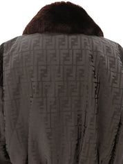 FF Zuca Pattern Boa Blouson #42 Brown