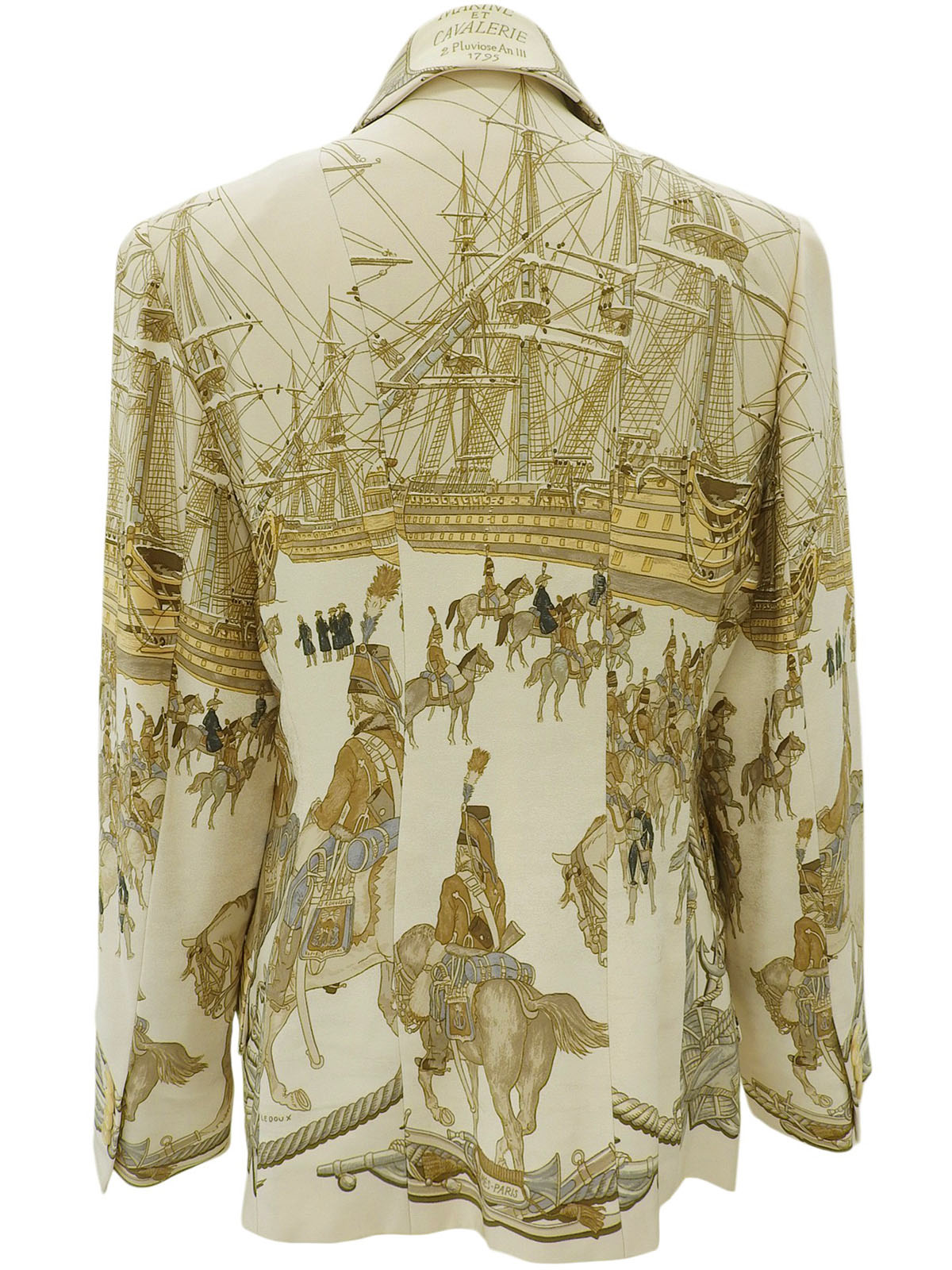 Marine Et Cavalerie Pattern Jacket #42 Ivory/Brown