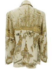 Marine Et Cavalerie Pattern Jacket #42 Ivory/Brown