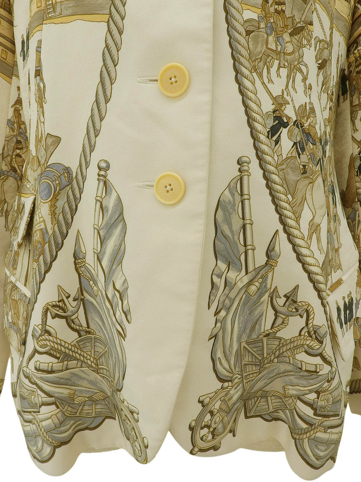 Marine Et Cavalerie Pattern Jacket #42 Ivory/Brown