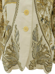 Marine Et Cavalerie Pattern Jacket #42 Ivory/Brown