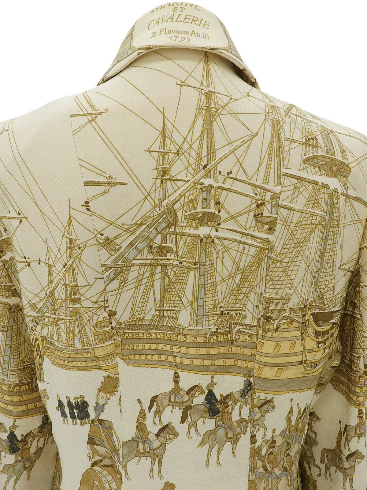 Marine Et Cavalerie Pattern Jacket #42 Ivory/Brown