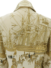 Marine Et Cavalerie Pattern Jacket #42 Ivory/Brown